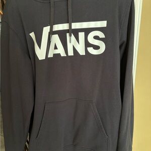 Vans Classic Black Hoodie with White Logo
